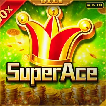 Super Ace by JILI Games with golden playing cards and Joker wild multipliers